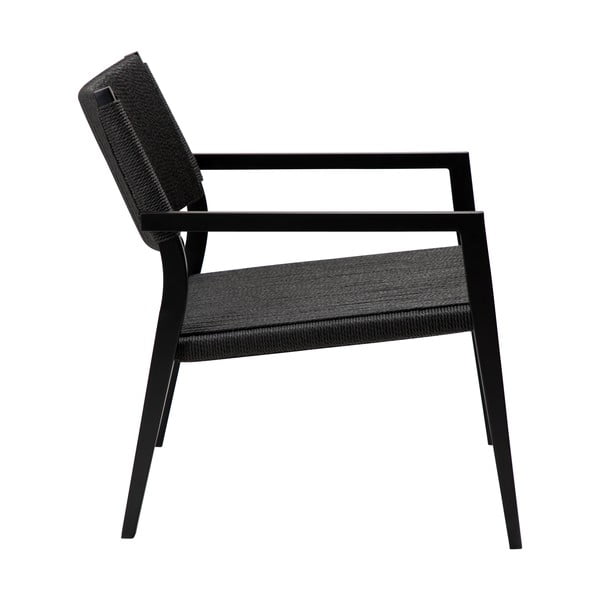 Poltrona nera con intreccio di canne Loop - DAN-FORM Denmark-image-3