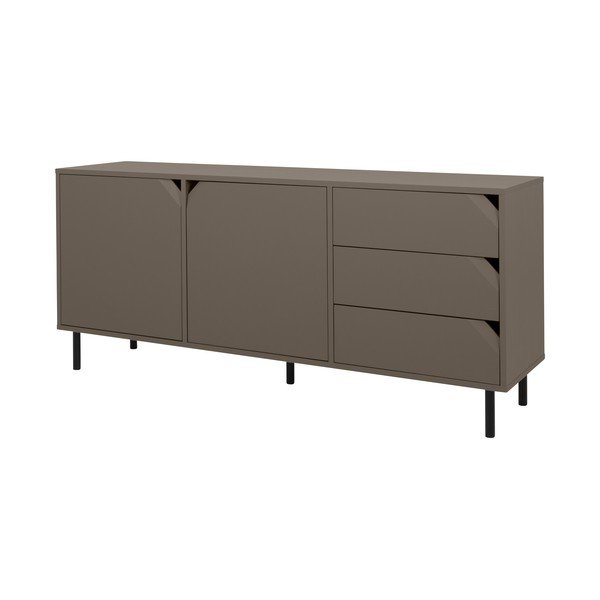 Cassettiera bassa grigio scuro 177x77 cm Corner - Tenzo-image-1