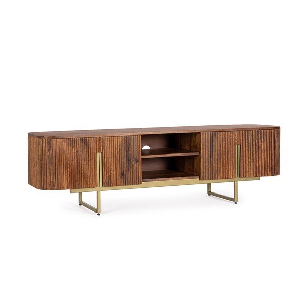 Mobile TV di colore naturale in mango massiccio 180x45x40 cm Vilas – Bizzotto