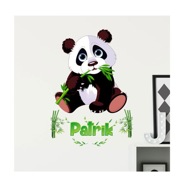 Set di adesivi murali con panda e lettere Bamboo - Ambiance-image-3