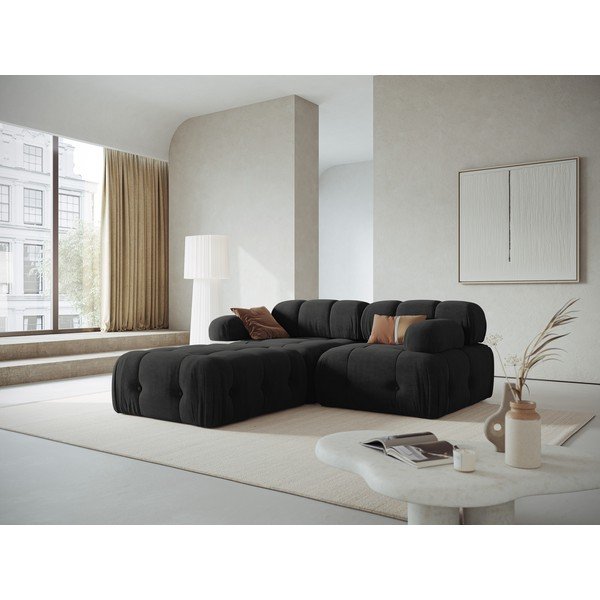 Divano angolare componibile nero Ferento – Cosmopolitan Design-image-2