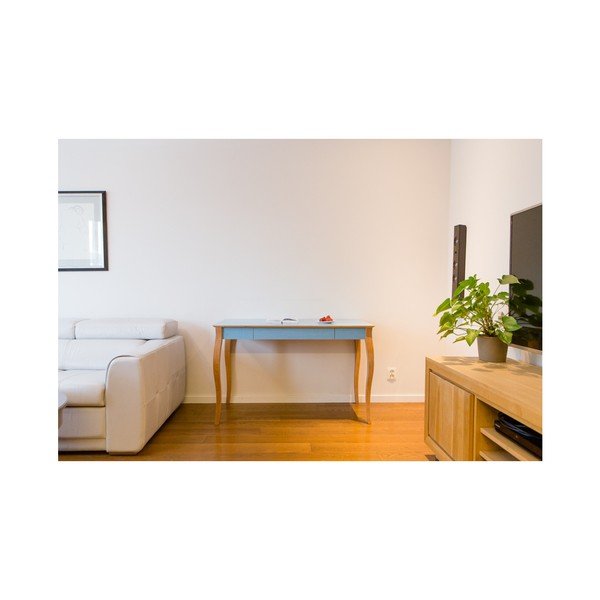 Scrivania turchese chiaro Lillo, lunghezza 105 cm - Ragaba-image-4