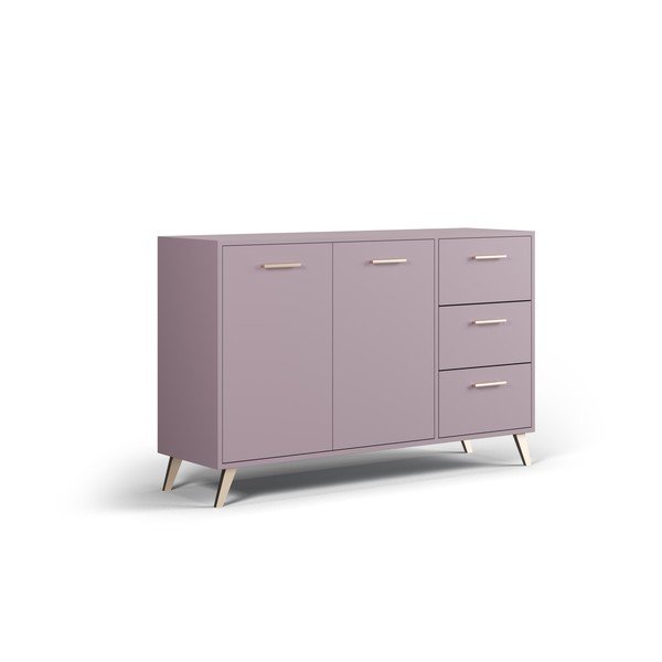 Cassettiera bassa rosa 140x86 cm Burren - Cosmopolitan Design-image-2