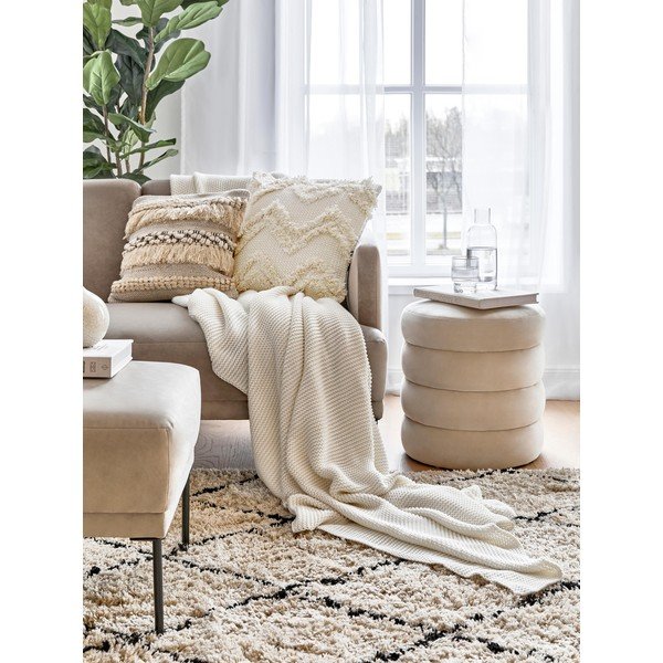 Federa decorativa in cotone beige, 45 x 45 cm Akesha - Westwing Collection-image-4