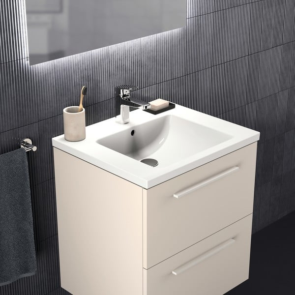 Mobile per lavabo color crema a sospensione 60x63 cm i.Life B - Ideal Standard-image-1