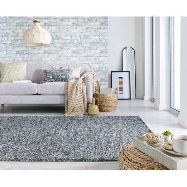 Tappeto in lana grigio scuro 120x170 cm Minerals - Flair Rugs-image-1