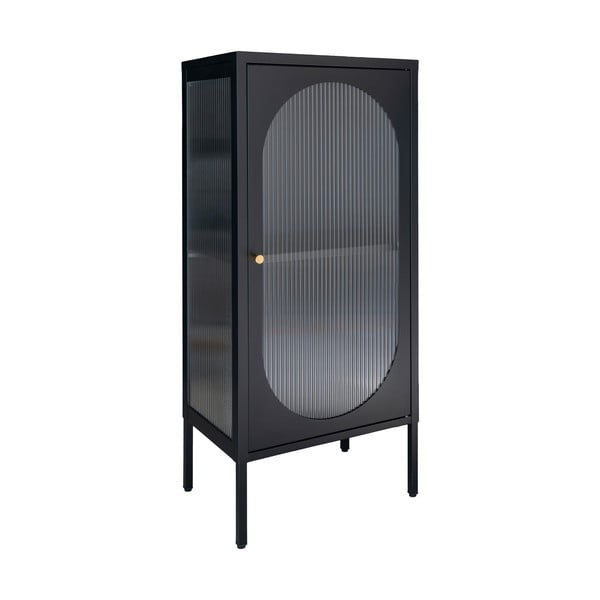Vetrina in metallo nero 50x110 cm Adelaide - House Nordic-image-1