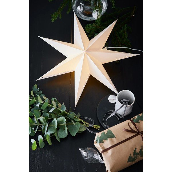 Decorazione natalizia luminosa bianca con alimentazione a corrente a sospensione ø 60 cm Lively – Markslöjd-image-1