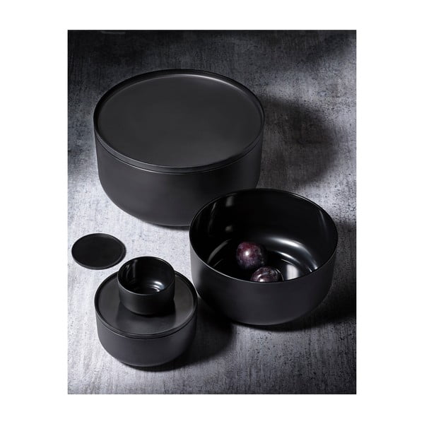 Tmavě šedá servírovací miska s víkem Zone Peili, 1 l-image-2