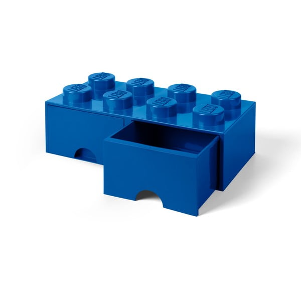 Scatola portaoggetti blu scuro con due cassetti - LEGO®-image-1