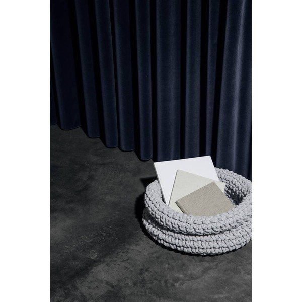 Cestino in cotone lavorato a maglia grigio, ø 38 cm - Blomus-image-1