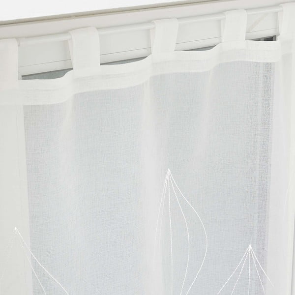 Set di 2 tende in voile bianco 60x90 cm Galactee - douceur d'intérieur-image-1