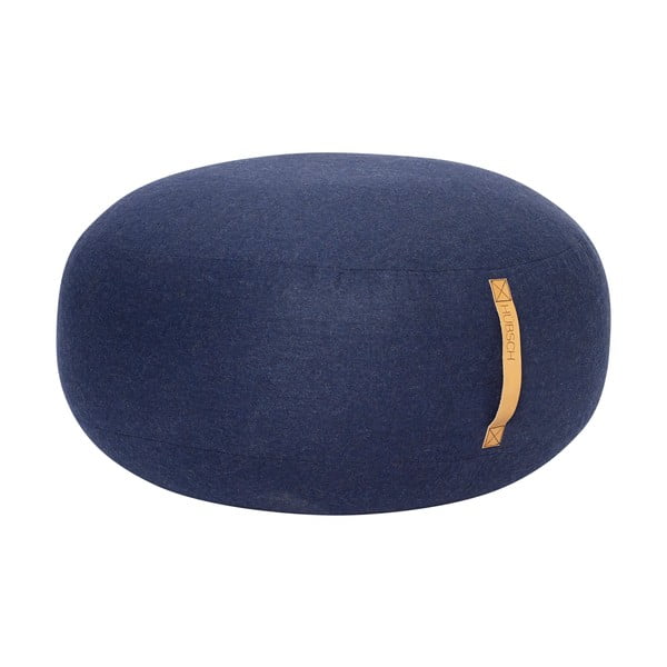 Pouf Turenio blu scuro, ø 70 cm Mochi - Hübsch