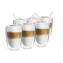 Tazze in set con parete doppia/da latte in vetro 6 pz 350 ml – Vialli Design