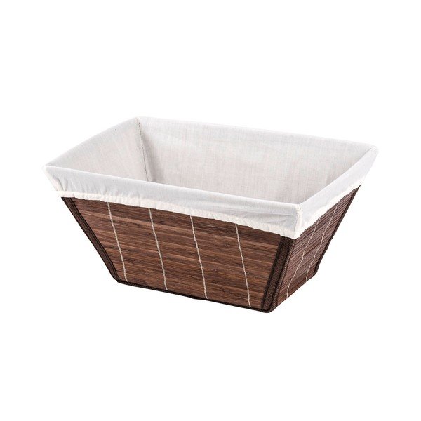 Hnědý bambusový košík Wenko Bamboo, šířka 31 cm