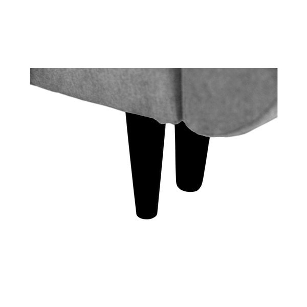Divano letto a tre posti grigio con gambe nere Jasmin - Mazzini Sofas-image-1