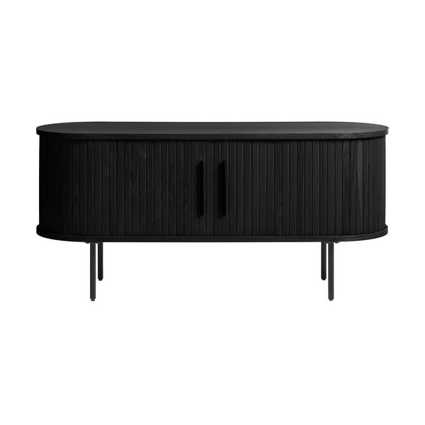Tavolo TV nero in rovere 120x56 cm Nola - Unique Furniture