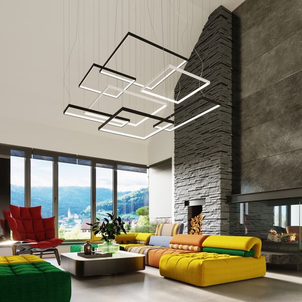 Lampadario LED nero in metallo TUULA – Thoro-image-4