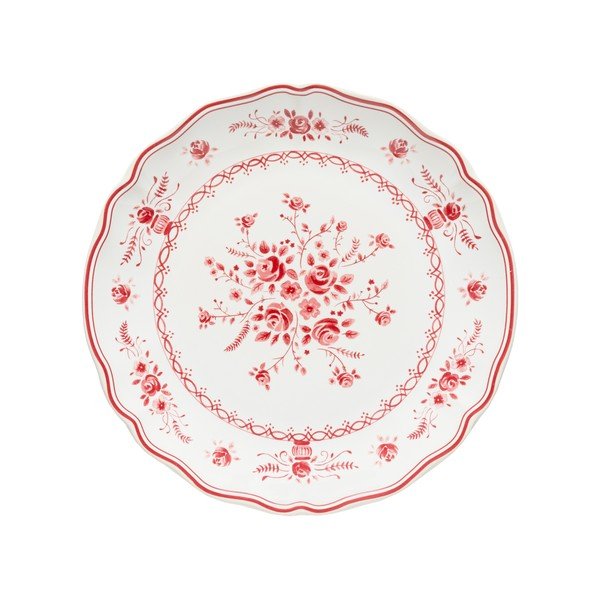 Piatto da dolce rosso/bianco in gres ø 21 cm Vila – Costa Nova