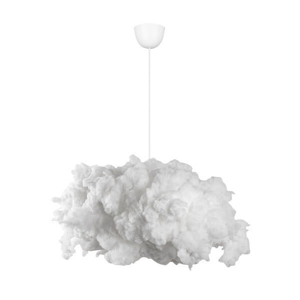 Lampadario bianco con paralume in tessuto Serenity – Opviq lights