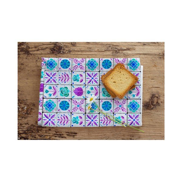 Set di 3 asciugamani da cucina Mediterranean Tiles - Surdic-image-1