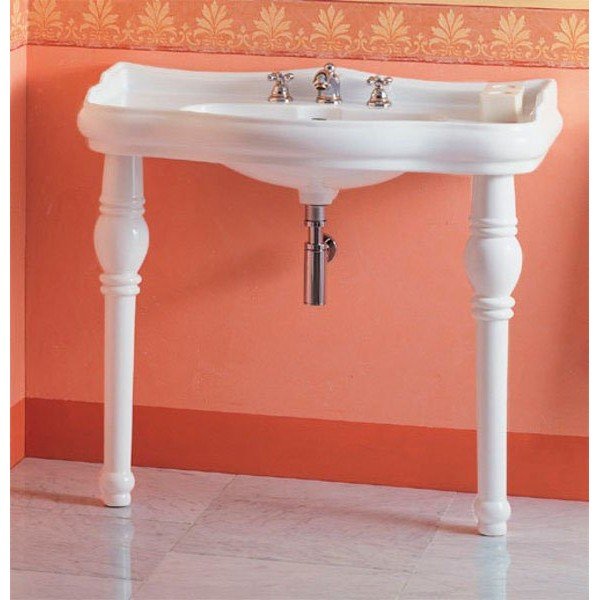 Lavabo bianco in ceramica 100x54,5 cm Retro – Sapho-image-1