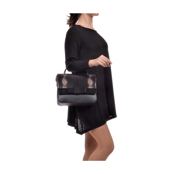 Černá kožená kabelka Mangotti Bags Andrea-image-2