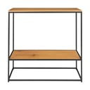 Consolle con piano in rovere decorato in colore naturale 80x36 cm Vita - House Nordic