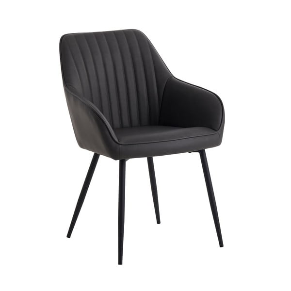 Set di sedie da pranzo grigio scuro in imbottito con braccioli 2 pz Nolan Stripe – Unique Furniture