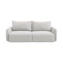 Divano grigio chiaro allungabile/con contenitore con rivestimento in velluto 238 cm Kalena – Makamii