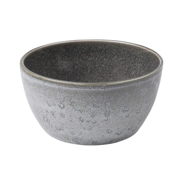 Ciotola in gres grigio con smalto interno in grigio Mensa, diametro 14 cm - Bitz