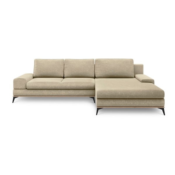 Divano letto angolare beige, angolo destro Planet - Windsor & Co Sofas