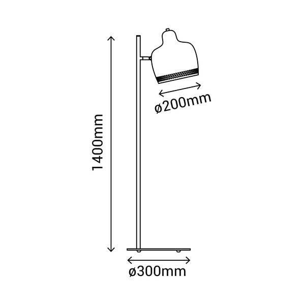 Lampada da terra grigia, altezza 140 cm Isa - SULION-image-2