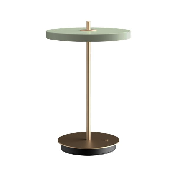 Lampada da tavolo dimmerabile a LED verde chiaro con paralume in metallo (altezza 31 cm) Asteria Move - UMAGE