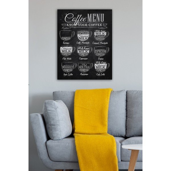 Dipinto 50x70 cm Coffee Menu - Wallity-image-1