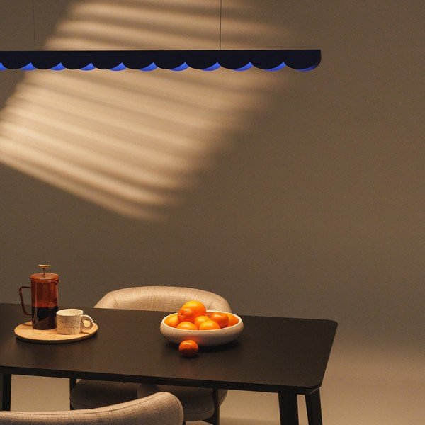 Lampadario LED blu scuro in alluminio BISCUIT – Thoro-image-1