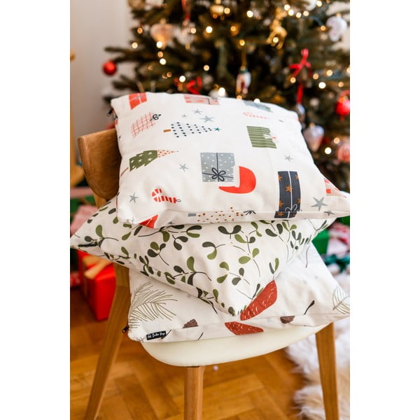 Federe decorative in set a tema Natale 4 pz 45x45 cm Santa – Butter Kings-image-1