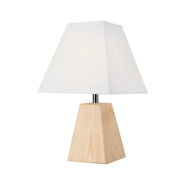Lampada da tavolo marrone chiaro con paralume in tessuto, altezza 33 cm Eco - LAMKUR