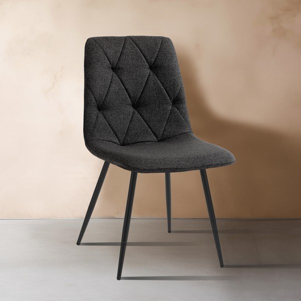 Sedie da pranzo in set nere 2 pz Mesh – Tomasucci-image-1