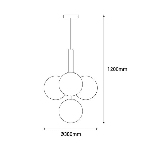 Lampada a sospensione di colore oro, altezza 120 cm Musa - SULION-image-4