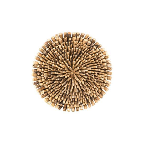 Decorazione da parete in teak Bee, ⌀ 70 cm Teak - WOOX LIVING