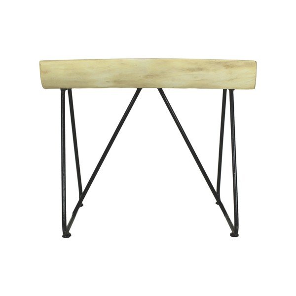 Sedia con seduta in legno di mungur non trattato Kruk - HSM collection-image-2