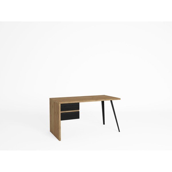 Tavolo da lavoro con piano in rovere 69x136 cm Eliot - Marckeric-image-1