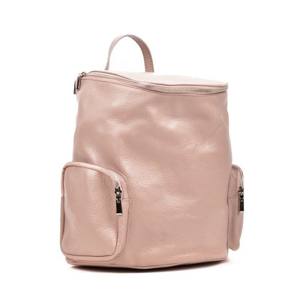 Růžový kožený batoh Luisa Vannini Kuhma-image-2