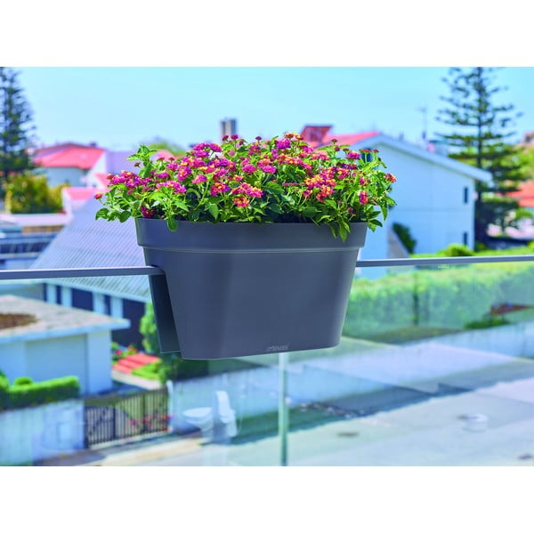 Fioriera per ringhiere in plastica riciclata da appendere/parete 60 cm Capri – Artevasi-image-3