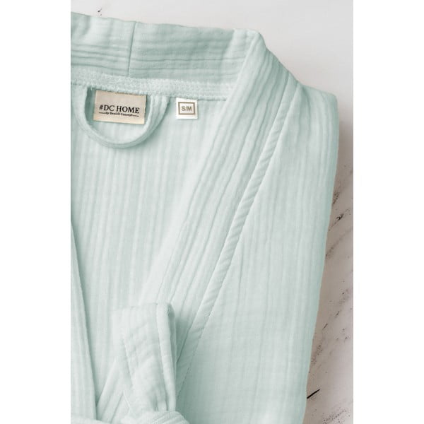 Accappatoio color menta in mussola S/M Kimono – Foutastic-image-3