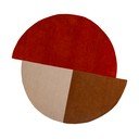 Tappeto rotondo color mattone in lana tessuto a mano ø 150 cm Mia Segment – Flair Rugs