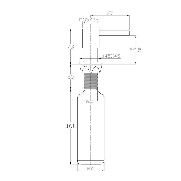 Dispenser di sapone in plastica argento lucido 350 ml - Sapho-image-1