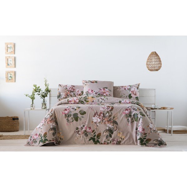 Copriletto beige per letto matrimoniale Santomera, 270 x 250 cm - Ethere-image-2