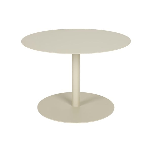 Tavolino da salotto rotondo color crema in acciaio ø 60 cm Snow – Zuiver
